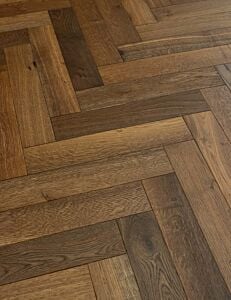 Havana Smoked Matt Brushed Lacquered herringbone engineered oak flooring