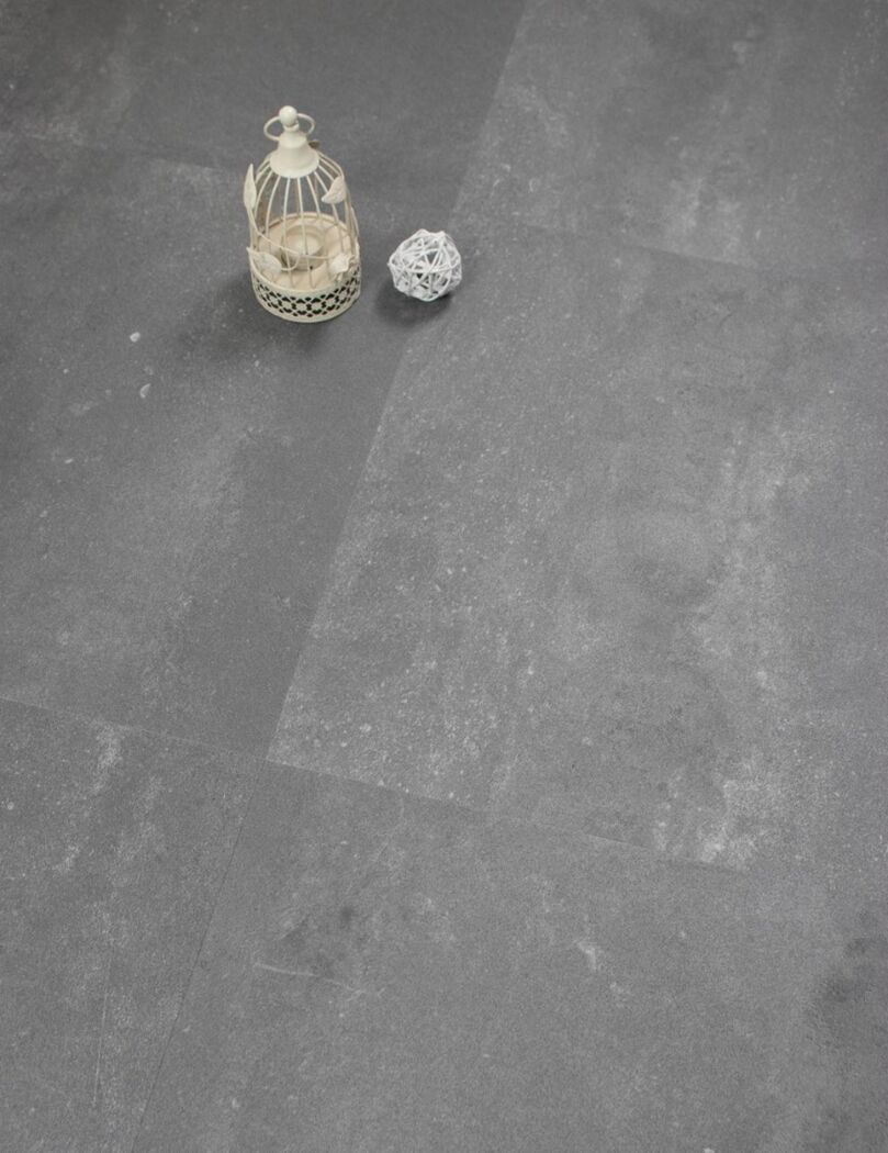Dark Grey Stone-Look Luxury Vinyl Tile Flooring by Berry Alloc