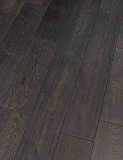 Dark engineered wood flooring